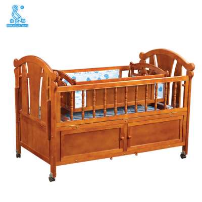 0289B New Style Multifunctional Hand Carved Wooden Cradles For Babies