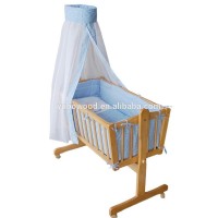 Wooden Cradle Bed Swing crib