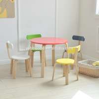 Kids study table and chair set wooden