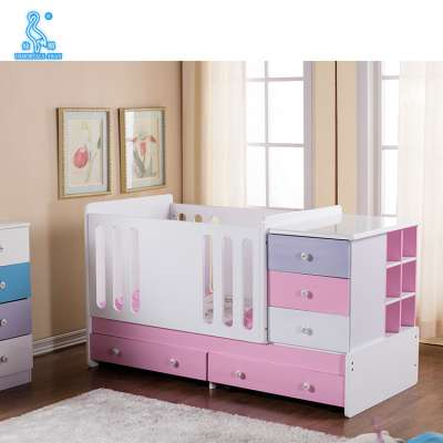 ECO MDF Multi-Functional Baby Cot Bed Baby Crib With Removable Drawers