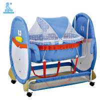 227 High Quality Iron Bed Steel Crib Type Softtextile Baby Swing Bed