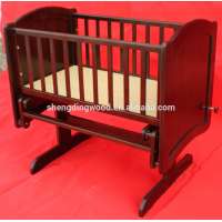 Wooden baby rocking cradle